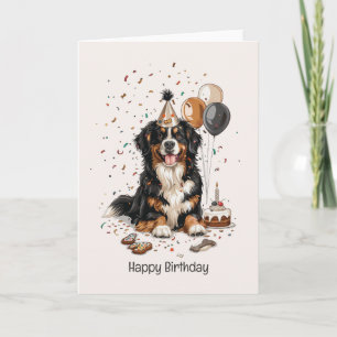 Happy Birthday Bernese Mountain Dog Card