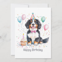 Happy Birthday Bernese Mountain Dog