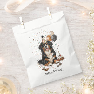 Happy Birthday Bernese Mountain Dog Favour Bag