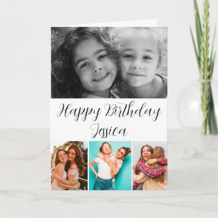 Happy birthday best friends elegant calligraphy card