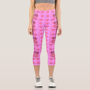 Happy Birthday Best Wishes  Capri Leggings