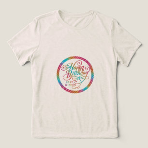 Happy Birthday Best Wishes Rainbow Women's TShirt 