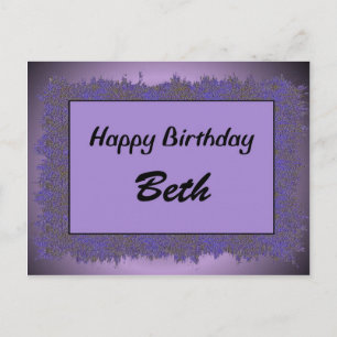 Happy Birthday Beth Postcard