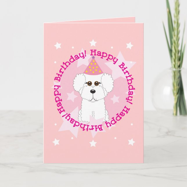 Happy Birthday Bichon Card (Front)