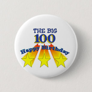Happy Birthday Big 100 2 Inch Round Button