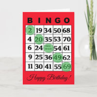 Happy Birthday BINGO Card