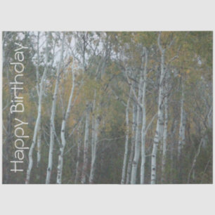 Happy Birthday Birch Bark Tissue Paper