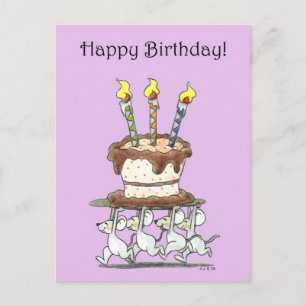 Happy Birthday! (birthday cake) Postcard