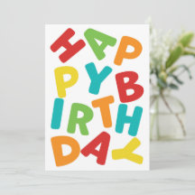Happy Birthday Birthday Card - Jumbled Letters