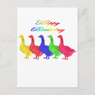 Happy Birthday Birthday Geese Postcard