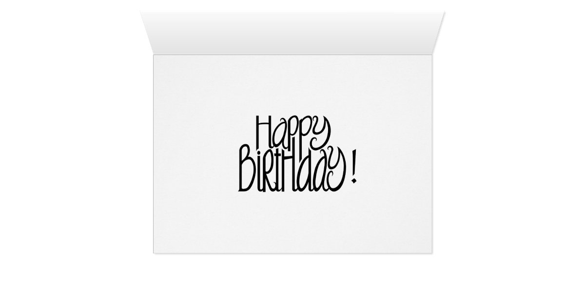 Happy Birthday Black Card | Zazzle.ca