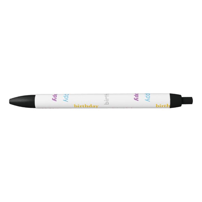 Happy birthday black ink pen (Front)