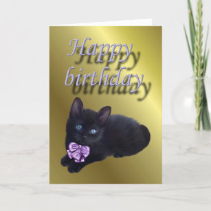Black Cat Birthday Cards | Zazzle CA