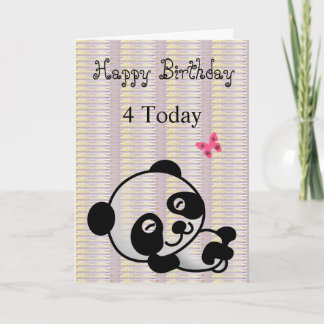 Happy Birthday Black Lilac Panda Card