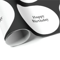 Happy Birthday Black White Polka Dots Boys Girls