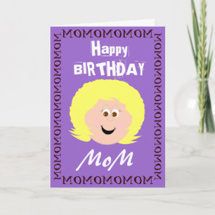 Happy Birthday Blonde Hair Mom from Daughter Card