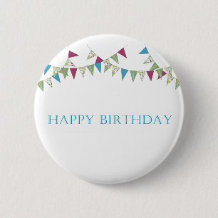 Happy Birthday - blue 2 Inch Round Button