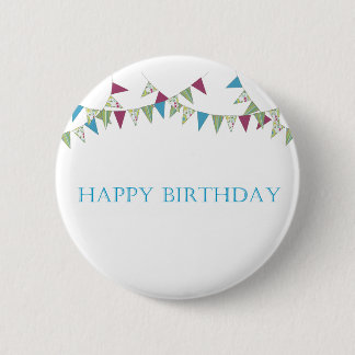 Happy Birthday - blue 2 Inch Round Button