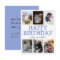 Happy Birthday Blue 6 Photo Collage Greeting Card