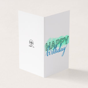Happy Birthday Blue and Green Folded Card Pack