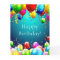Happy Birthday - Blue Coloured Balloons - Customiz