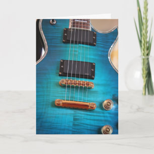 Happy Birthday - Blue guitar Body Card