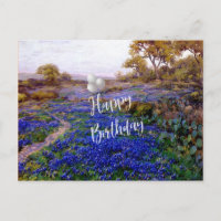 Happy Birthday - Bluebonnets at Twilight,