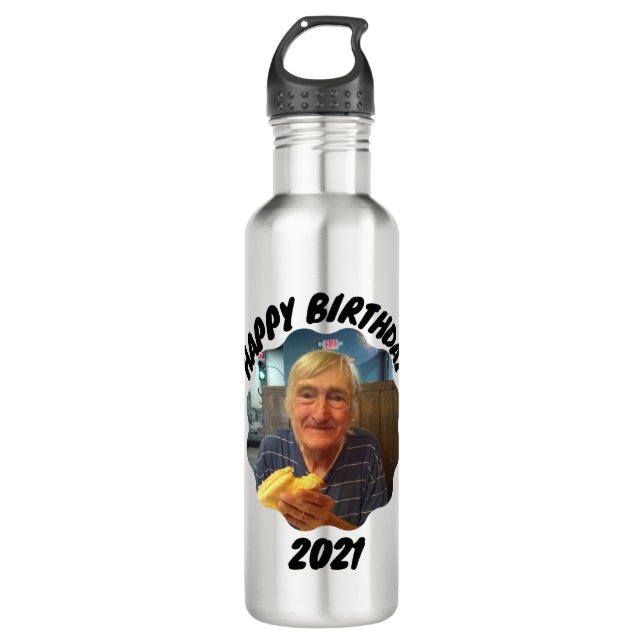 Happy Birthday Bob 2021 Water Bottle (Front)