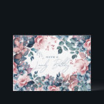 Happy Birthday Bohemian Blue Garden Floral Card<br><div class="desc">A modern and beautiful birthday card featuring a romantic garden floral design. Perfect for any age birthday.</div>
