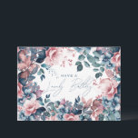 Happy Birthday Bohemian Blue Garden Floral Card<br><div class="desc">A modern and beautiful birthday card featuring a romantic garden floral design. Perfect for any age birthday.</div>