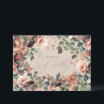 Happy Birthday Bohemian Garden Floral Champagne  Card<br><div class="desc">A modern and beautiful birthday card featuring a romantic garden floral design. Perfect for any age birthday.</div>