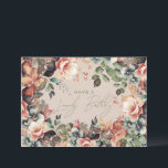 Happy Birthday Bohemian Garden Floral Champagne  Card<br><div class="desc">A modern and beautiful birthday card featuring a romantic garden floral design. Perfect for any age birthday.</div>