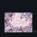 Happy Birthday Bohemian Purple Garden Floral Blush Card<br><div class="desc">A modern and beautiful birthday card featuring a romantic garden floral design. Perfect for any age birthday.</div>