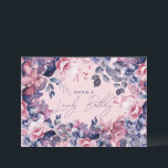 Happy Birthday Bohemian Purple Garden Floral Blush Card<br><div class="desc">A modern and beautiful birthday card featuring a romantic garden floral design. Perfect for any age birthday.</div>