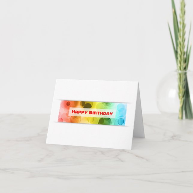 happy birthday (bokeh) card (Front)