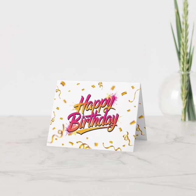 Happy Birthday BOLD #1  Card (Front)