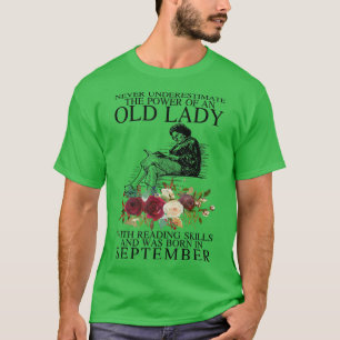 Happy Birthday Book Lover Nerd Born In September B T-Shirt
