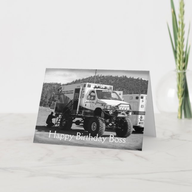 Happy Birthday Boss Card (Front)