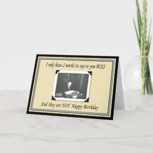 Happy Birthday Boss Card