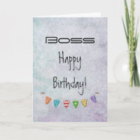 Happy Birthday Boss - Fr. All of us - Grunge/Flags