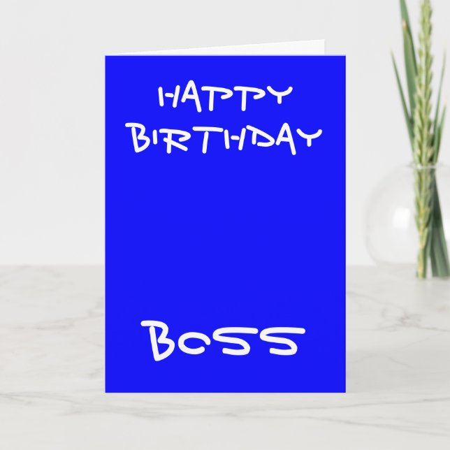 Happy birthday boss greeting cards (Front)