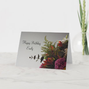 Happy Birthday Bouquet Personalized Card