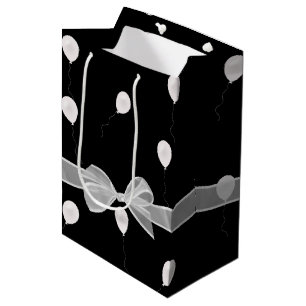 Happy Birthday Bow and Balloons Medium Gift Bag