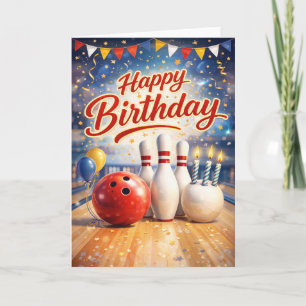 Happy Birthday - bowler Card