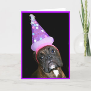Happy Birthday Boxer Dog greeting card
