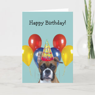 Happy Birthday Boxer Greeting Card