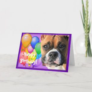 Happy Birthday Boxer greeting card