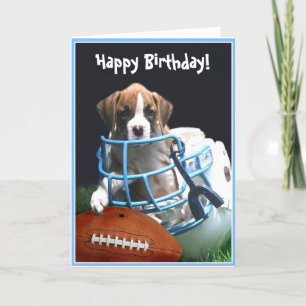 Happy Birthday Boxer puppy greeting card
