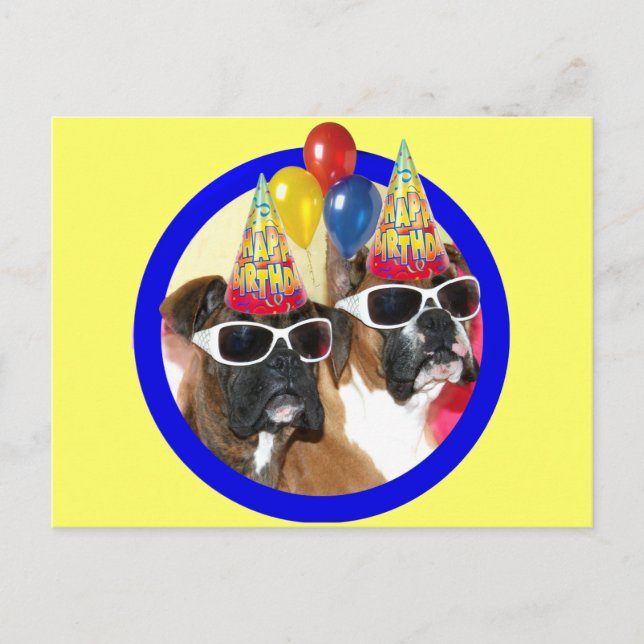 Happy Birthday Boxers postcard (Front)