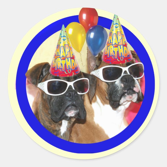 Happy Birthday Boxers stickers (Front)